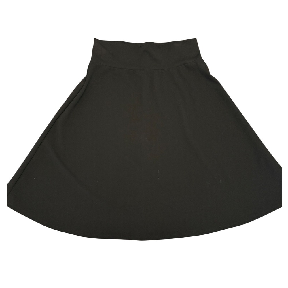 Bella Flore Black Skirt A-Line Flared High Waist Comfortable‎ 1X Stretchy